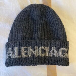 100 percent authentic Balenciaga Charcoal Knit Hat